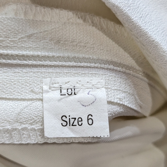 NWT Vintage Bill Levkoff White Halter Knee Length Dress 6 - Picture 11 of 13